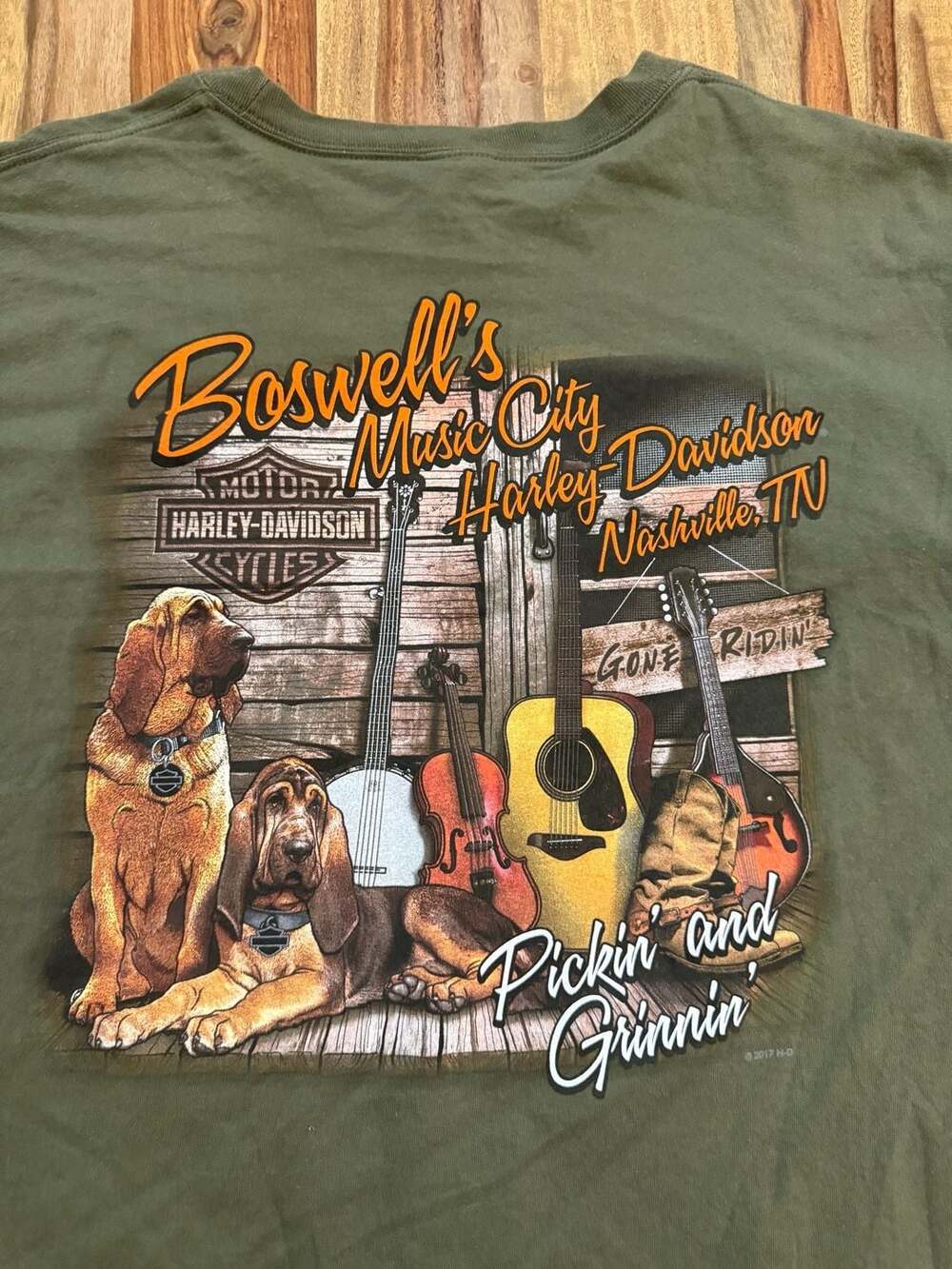 Harley Davidson Nashville T-Shirt Size 3X-Large Olive
